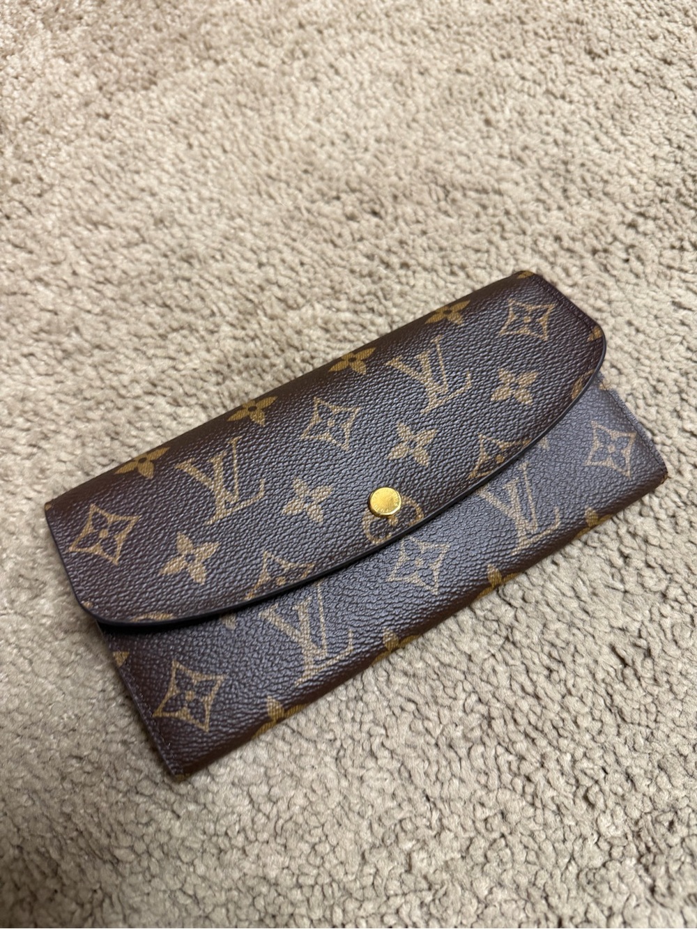 Louis Vuitton Monogram Canvas Flap Wallet in Brown